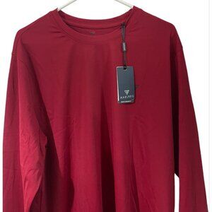 Maelreg Performance Long Sleeve Shirt Red for Men Size L
